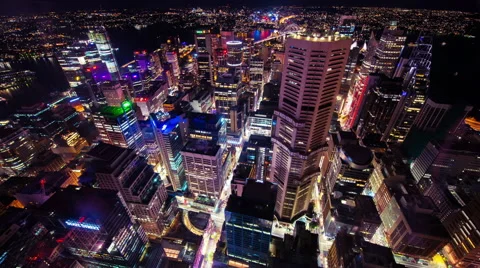 City Arial Wide Static Stock Footage 67353769