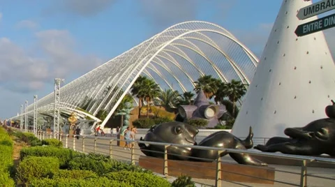 City of Arts and Sciences 2 D Stock Footage 7752851