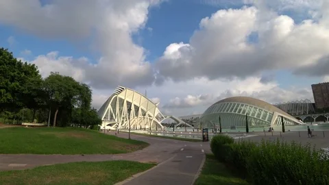 City of Arts and Sciences complex Valencia 2 Stock Footage 80280878