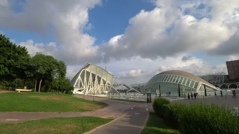 City of Arts and Sciences complex Valencia Stock Footage 80280952