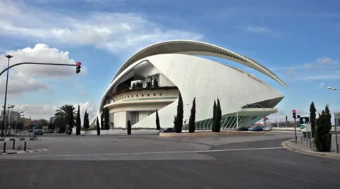 City of arts and sciences in Valencia Stock Footage 34962641