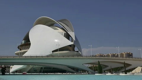 City Of Arts And Sciences In Valencia, Spain, 4K, City of the future Stock Footage 96320122