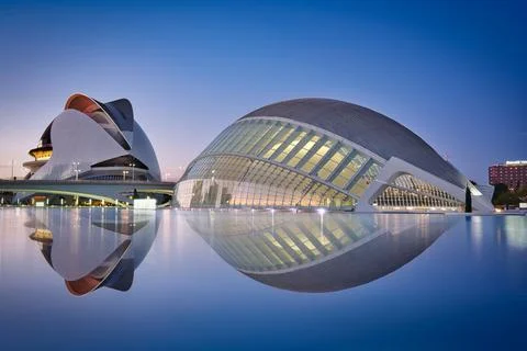 City of Arts Reflection Stock Photos