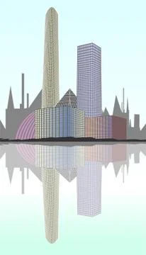 City background 스톡 일러스트