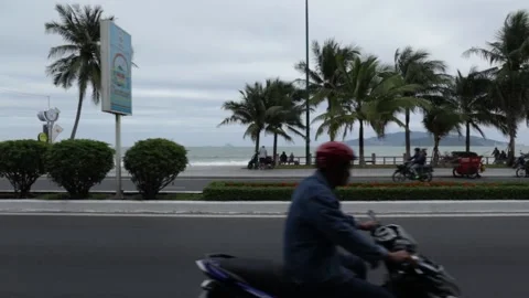 City background on the streets in motion Video stock 235461552