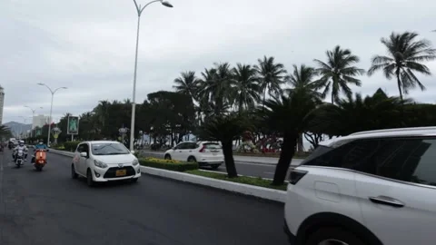 City background on the streets in motion Video stock 235461570