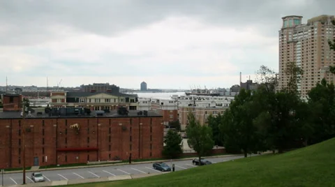 The City of Baltimore Pan Stock Footage 46516074