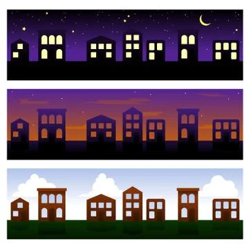 City banners Stock Illustration