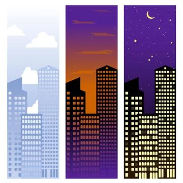 City banners Stock Illustration
