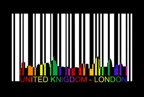 City bar code - LONDON Illustrazione stock