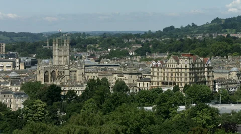 City of Bath MS static with Bath Abbey. 4K 動画素材 39740880