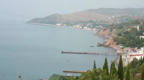 City on bay  Stock Footage 27266845