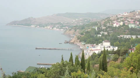 City on bay Stock Footage 27266998