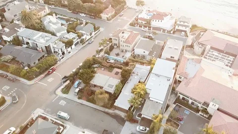 City to Beach Drone Stock Footage 122870471
