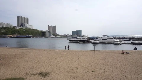 City beach Vídeo Stock 76999194