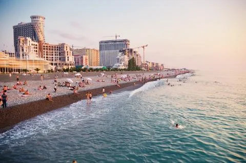 City beach Stock Photos