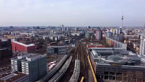 City of Berlin from above - typical view - CITY OF BERLIN, GERMANY - MARCH 10 Stock Footage 150342190