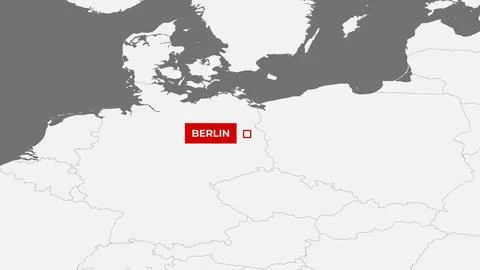 City of Berlin On World Map Stock Illustration