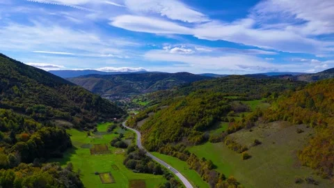 City Between the Peaks Stock Footage 306268420