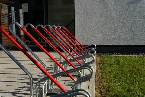 City bicycle hanger parker Stock Photos