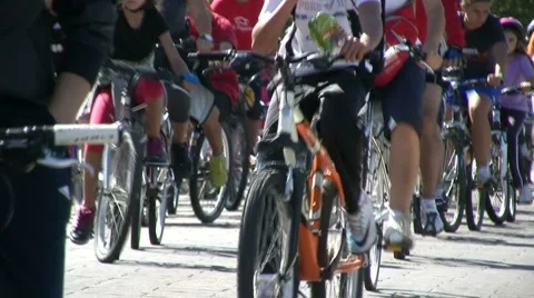 City bikers Stock Footage 8688515