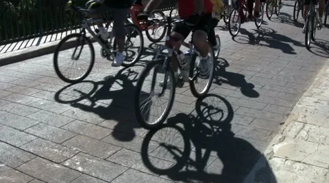 City bikers Stock Footage 8688749