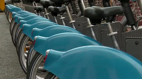 City Bikes, Dublin, close up Stock Footage 10913325