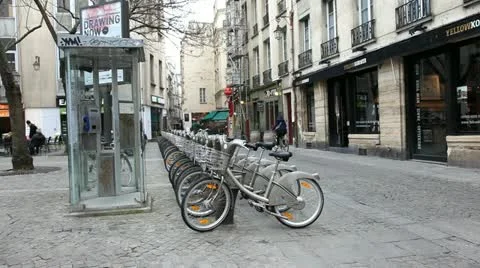 City bikes Stock Footage 10893502