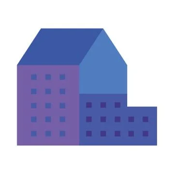 City blue building vector design Ilustración de archivo