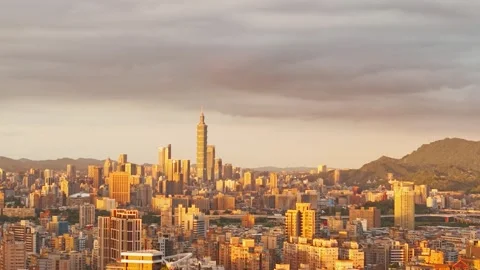 City Blue Hour Sunset Video stock 337313248