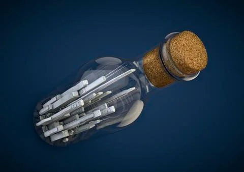 City in a bottle Stock-Illustration