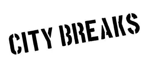 City Breaks rubber stamp Stock Illustration