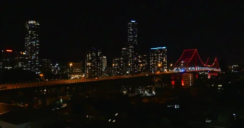 City bridge at night - 4K (UltraHD) Stock Footage 39742553