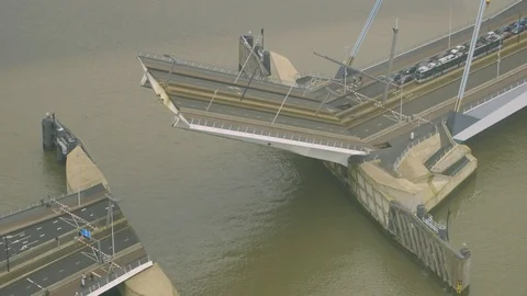 City Bridge Opening Stock Footage 127035750