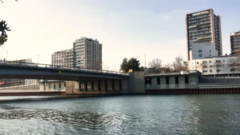 City Bridge river Stock Footage 172063852