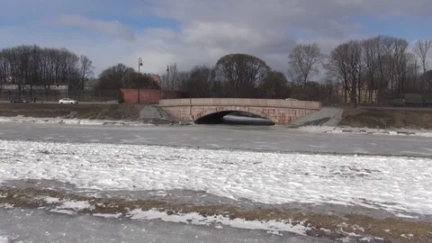 City Bridge in the Simmer and Winter Stock Footage