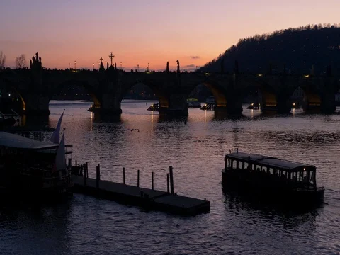 City bridge at sunset Stock-Footage 83618516