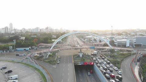City bridge sunset Stock Footage 230376934