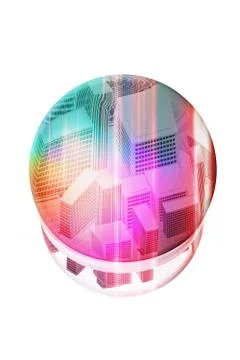 City in a bubble Stock Illustration