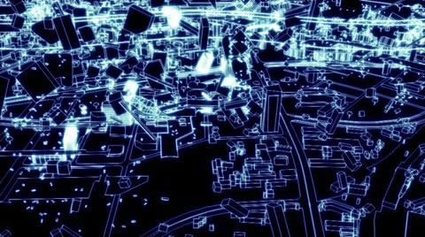 City build night Stock Footage 32402986