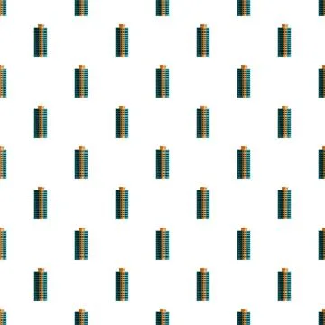 City building cartoon pattern creating seamless background イラスト素材