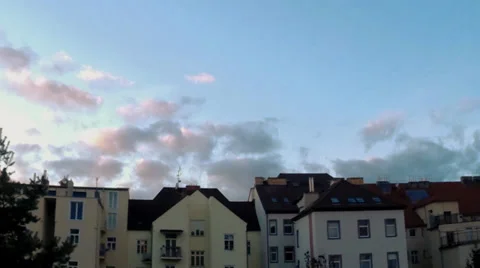 City Building Clouds Timelaps Stock Footage 33866021