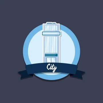 City building design Ilustración de archivo