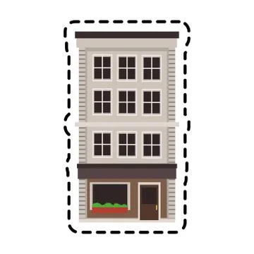City building icon Ilustración de archivo