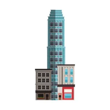 City building icon Ilustración de archivo
