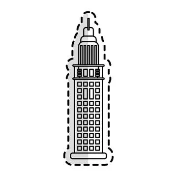 City building icon Ilustración de archivo