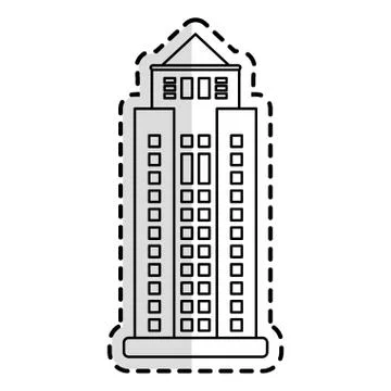City building icon Ilustración de archivo