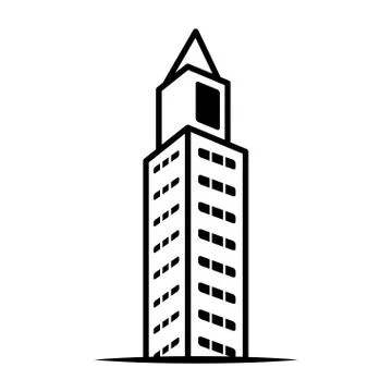 City building icon image Ilustración de archivo