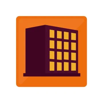 City building icon image Ilustración de archivo