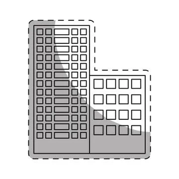 City building icon image Ilustración de archivo